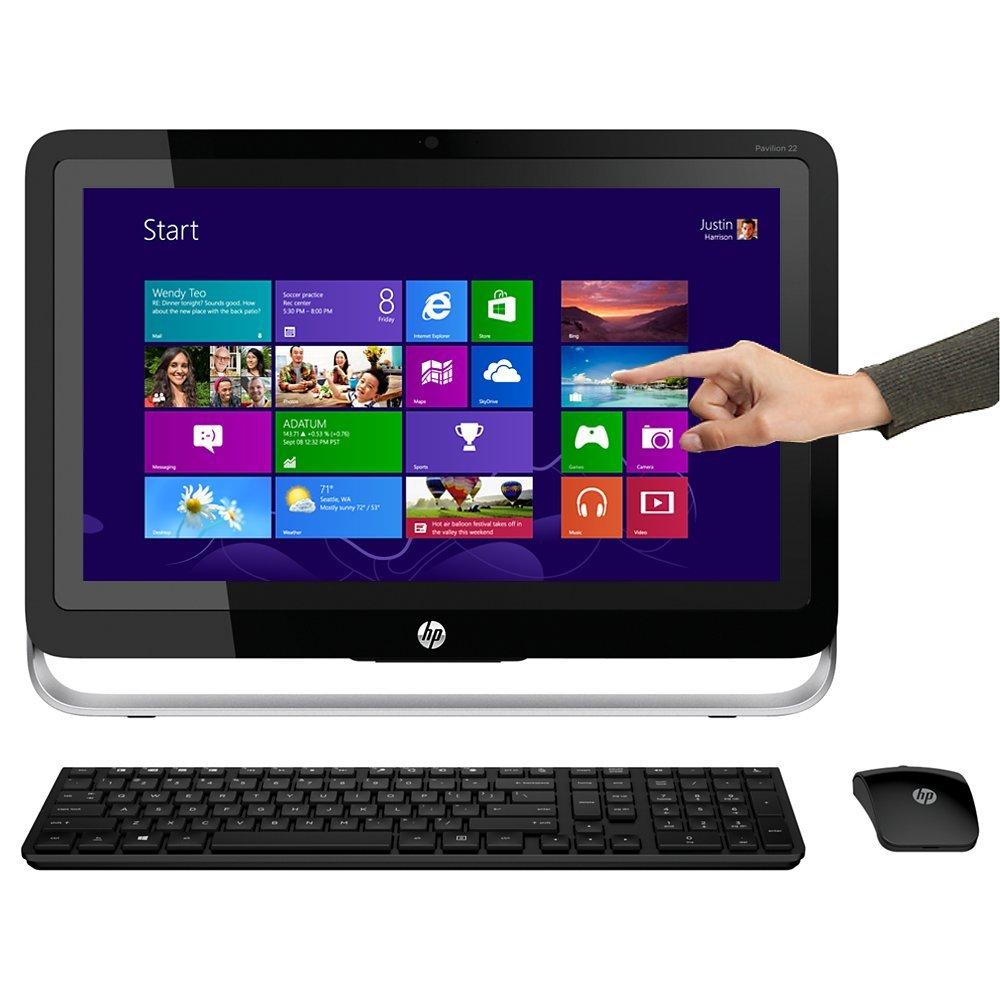 HP Pavilion TouchSmart 22-h010ea All-in-One Desktop PC, AMD A4, 4GB RAM, 1TB, 21.5" Touch Screen, Black