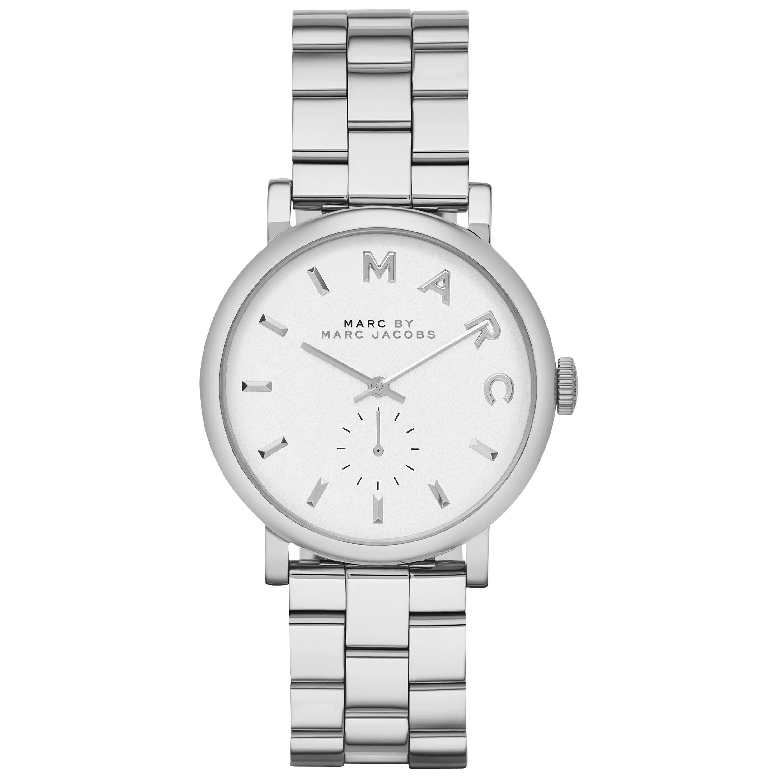 Marc Jacobs MBM3242 Women s Baker Bracelet Strap Watch Silver White