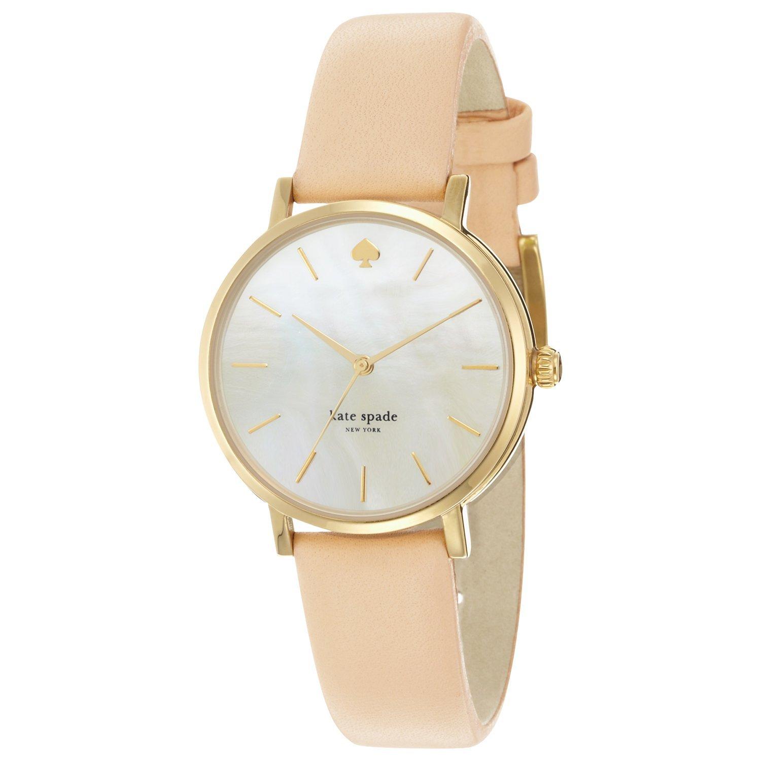 kate spade new york Women's Metro Leather Strap Watch