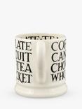 Emma Bridgewater Black Toast All Over Writing Mug, Black/White, 300ml