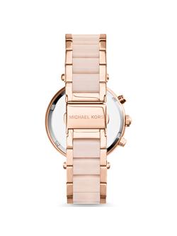 Michael Kors MK5896 Women's Parker Chronograph Bracelet Strap Watch, Multi/Blush - view 2, Multi/Blush