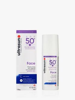 Ultrasun SPF 50+ Anti-Ageing Ultra Sensitive Facial Sun Cream, 50ml, 