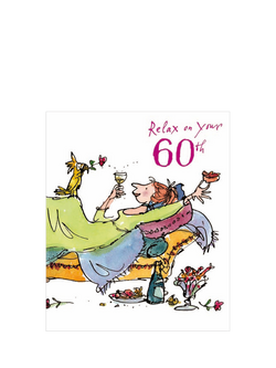 Woodmansterne Relaxing Lady 60th Birthday Card, 