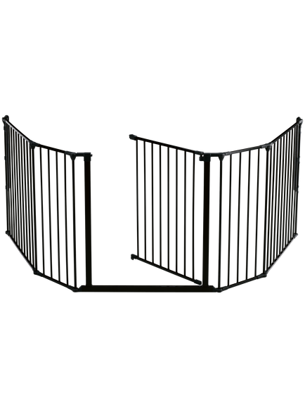 BabyDan XL Fire Surround Configure Gate, Black, Black