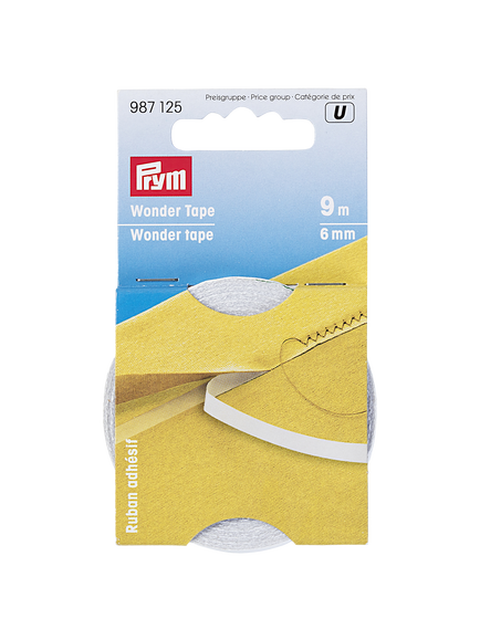 Prym Wonder Tape, 6mm x 9m, Clear