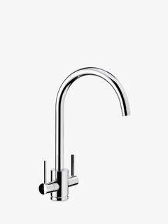 John Lewis Urbana 2 Lever Kitchen Mixer Tap, Chrome