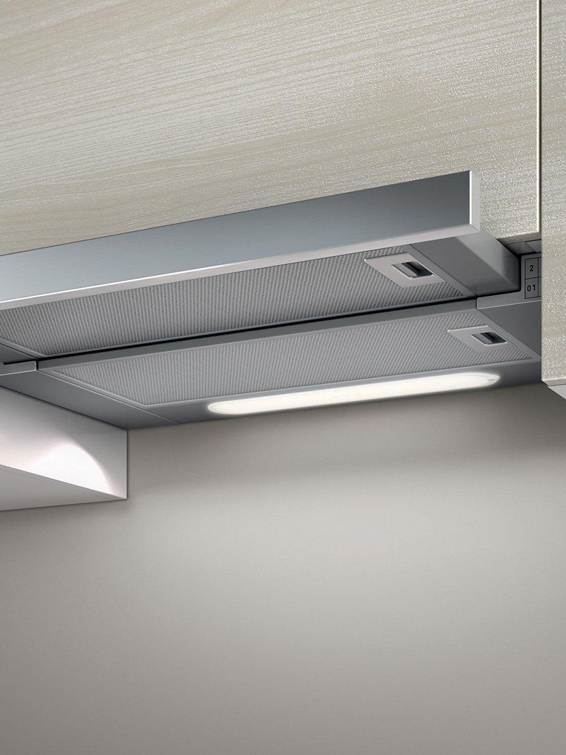 Elica Elite 14 LED 60cm Built-In Cooker Hood, Stainless Steel