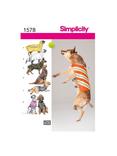 Simplicity Dog Clothing Sewing Pattern, 1578