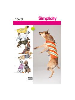 Simplicity Dog Clothing Sewing Pattern, 1578, 