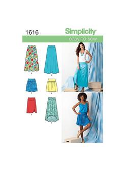 Simplicity Easy to Sew Womens' Skirts Sewing Pattern, 1616, 