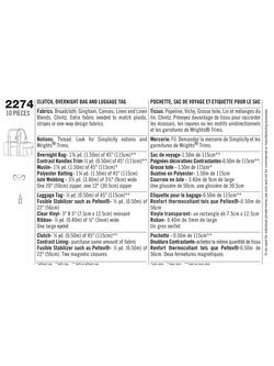 Simplicity Bags Dressmaking Leaflet, 2274 - view 2, 