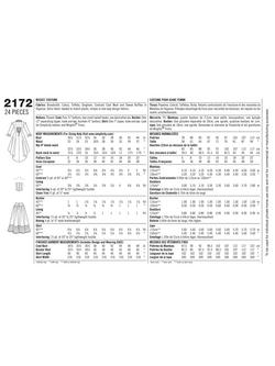 Simplicity Costume Dressmaking Leaflet, 2172 - view 2, 