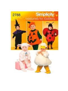 Simplicity Toddler Halloween Costume Sewing Pattern, 2788, A