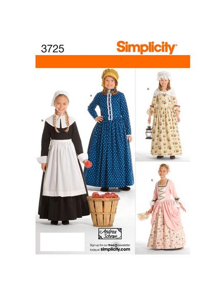 Simplicity Girls' Costume Sewing Pattern, 3725, 