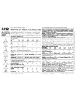 Simplicity Costume Dressmaking Leaflet, 5840, A - view 2, 