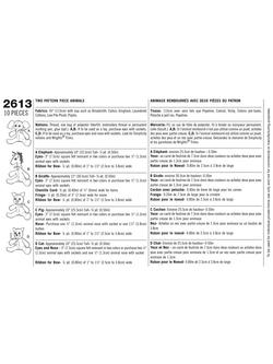 Simplicity Stuffed Animal Sewing Pattern, 2613 - view 2, 