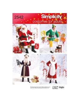 Simplicity Christmas Costume Sewing Pattern, 2542, 