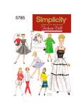 Simplicity Fashion Doll Clothing Sewing Pattern, 5785