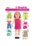 Simplicity Doll Clothing Sewing Pattern, 4654