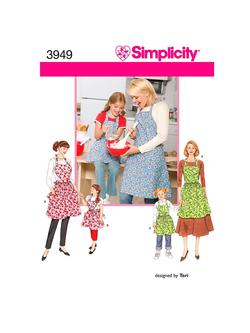 Simplicity Aprons Sewing Pattern, 3949, A, 