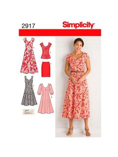 Simplicity Women's Dress Sewing Pattern, 2917, AA