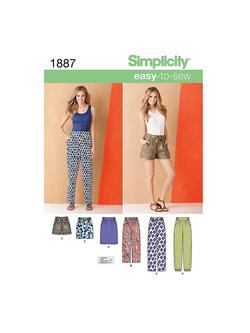 Simplicity Shorts, Trousers & Skirts Sewing Pattern, 1887, 