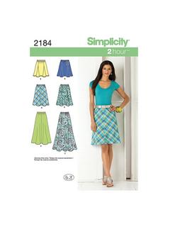 Simplicity Womens' Bias Skirts Sewing Pattern, 2184, H5