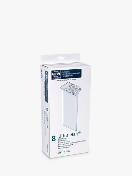 SEBO 5093ER Vacuum Cleaner Bags, Pack of 8, 