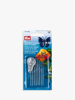 Prym Tapestry and Chenille Needles with Threader, Sizes 18-22, Pack of 16, Silver