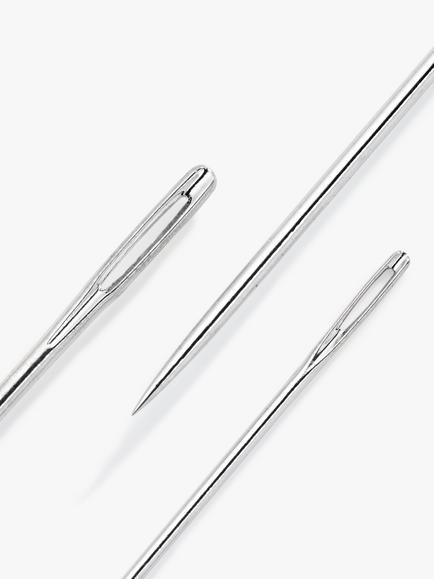 Prym Assorted Long Cotton Darning Needles, Sizes 3-9, Pack of 10 - view 2, Silver