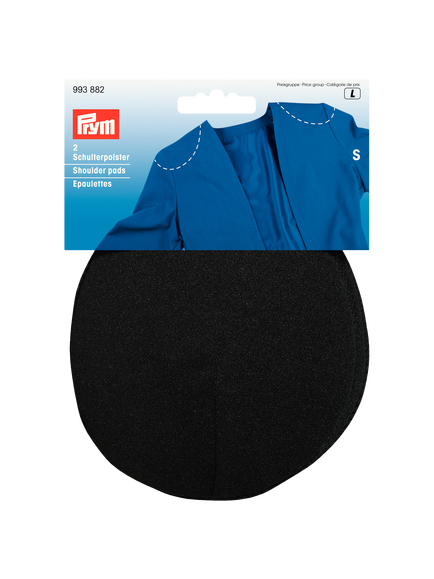 Prym Raglan Small Shoulder Pads, Pack of 2, Black, Black