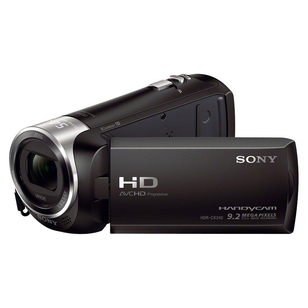 Sony HDR-CX240E HD 1080p Camcorder, 9.2MP, 27x Optical Zoom, OIS, 2.7” LCD Screen, Black