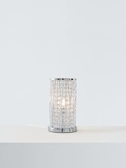 John Lewis Emilia Crystal Table Lamp, Clear, Clear