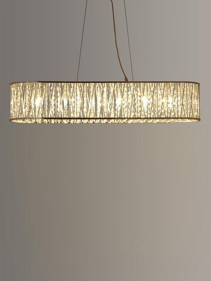 John Lewis Emilia Jazzy Diner Bar Ceiling Light, Clear