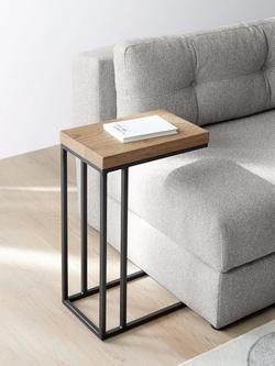 John Lewis Calia Sofa Side Table, Solid Oak - view 2, Oak