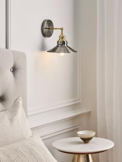 John Lewis Tobias Wall Light, Antique Nickel - view 2, Antique Nickel