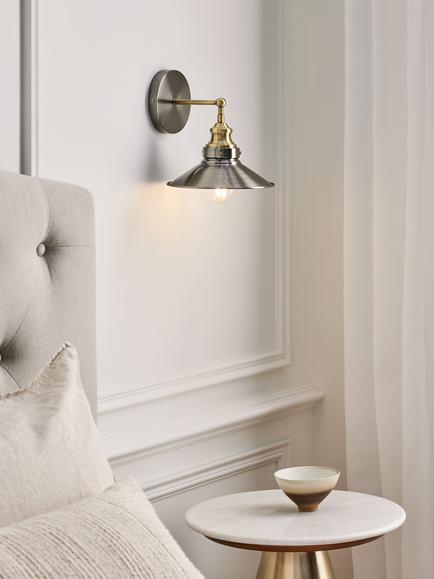 John Lewis Tobias Wall Light, Antique Nickel - view 2, Antique Nickel