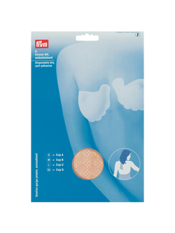 Prym Disposable Stick-on Bras, Pack of 6, Small, Nude