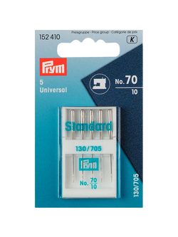 Prym Sewing Machine Needles, Size 70, Pack of 5, Silver