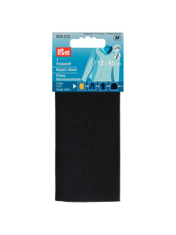 Prym Twill Repair Sheet, 12 x 45cm, Black, Black