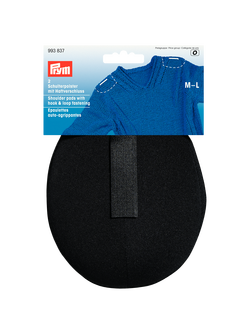 Prym Raglan Shoulder Pads, Pack of 2, M/L, Black, Black