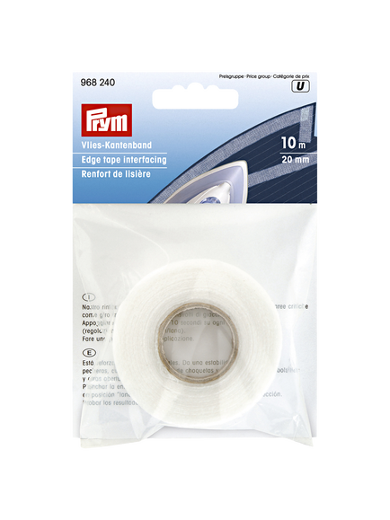 Prym Edge Tape Interfacing, 20mm, White, White