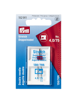 Prym Stretch Double Needle, Size 75, Silver