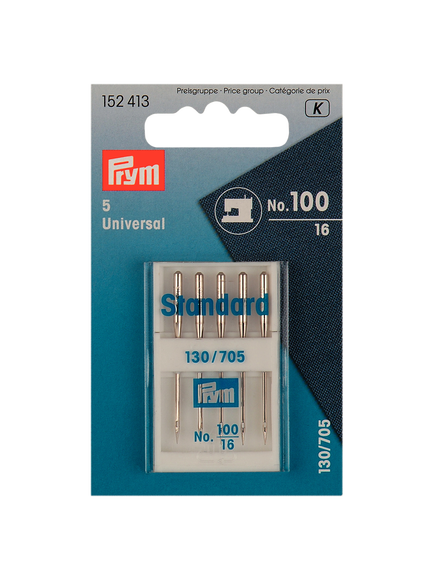 Prym Sewing Machine Needles, Pack of 5, Silver, Silver