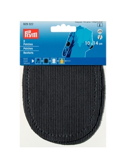 Prym Iron-on Corduroy Patches, Grey, Grey