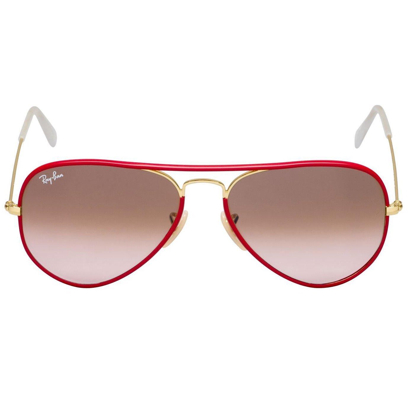 Ray-Ban RB3025JM New Aviator Sunglasses, Red