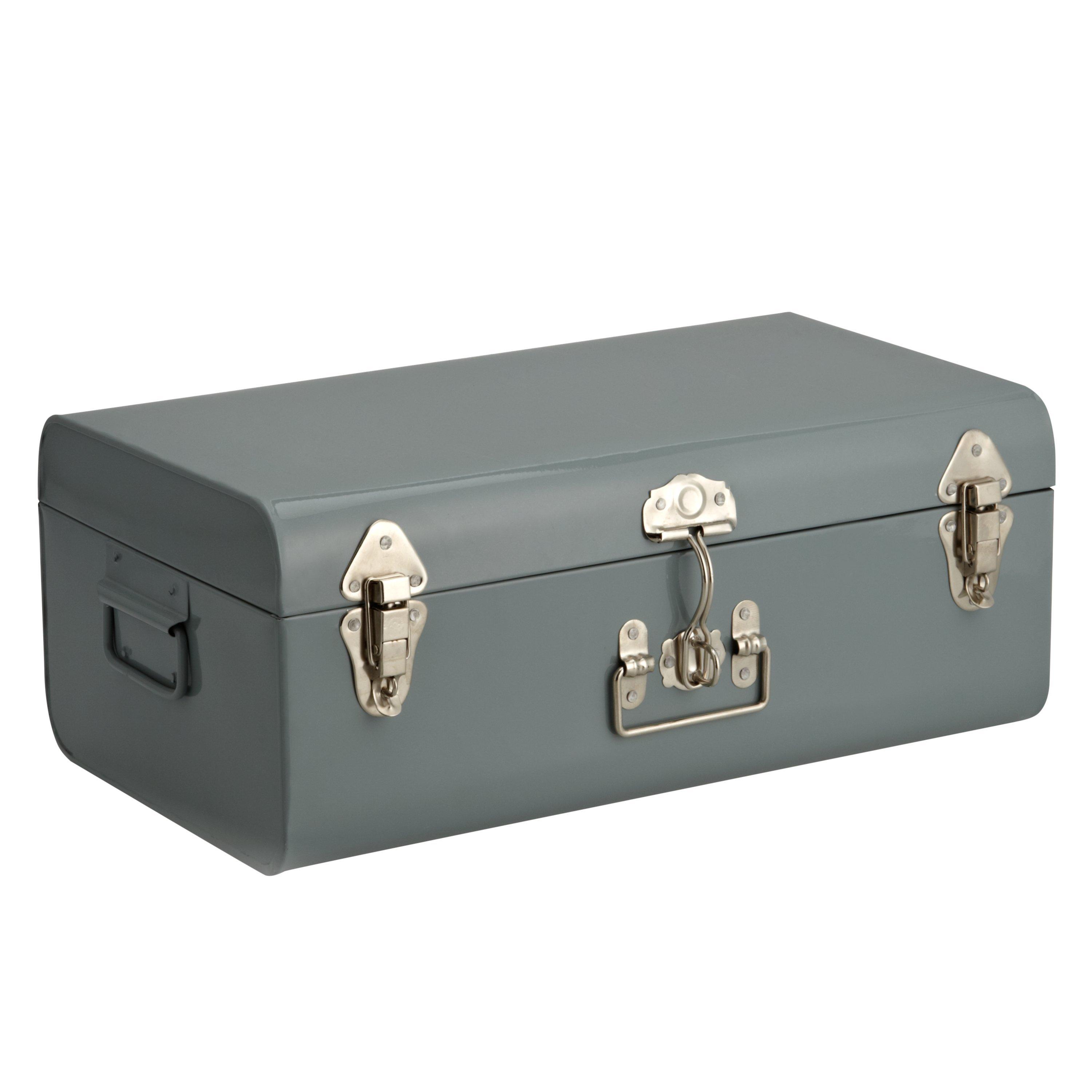 John Lewis Croft Collection Metal Trunk, Large, Slate