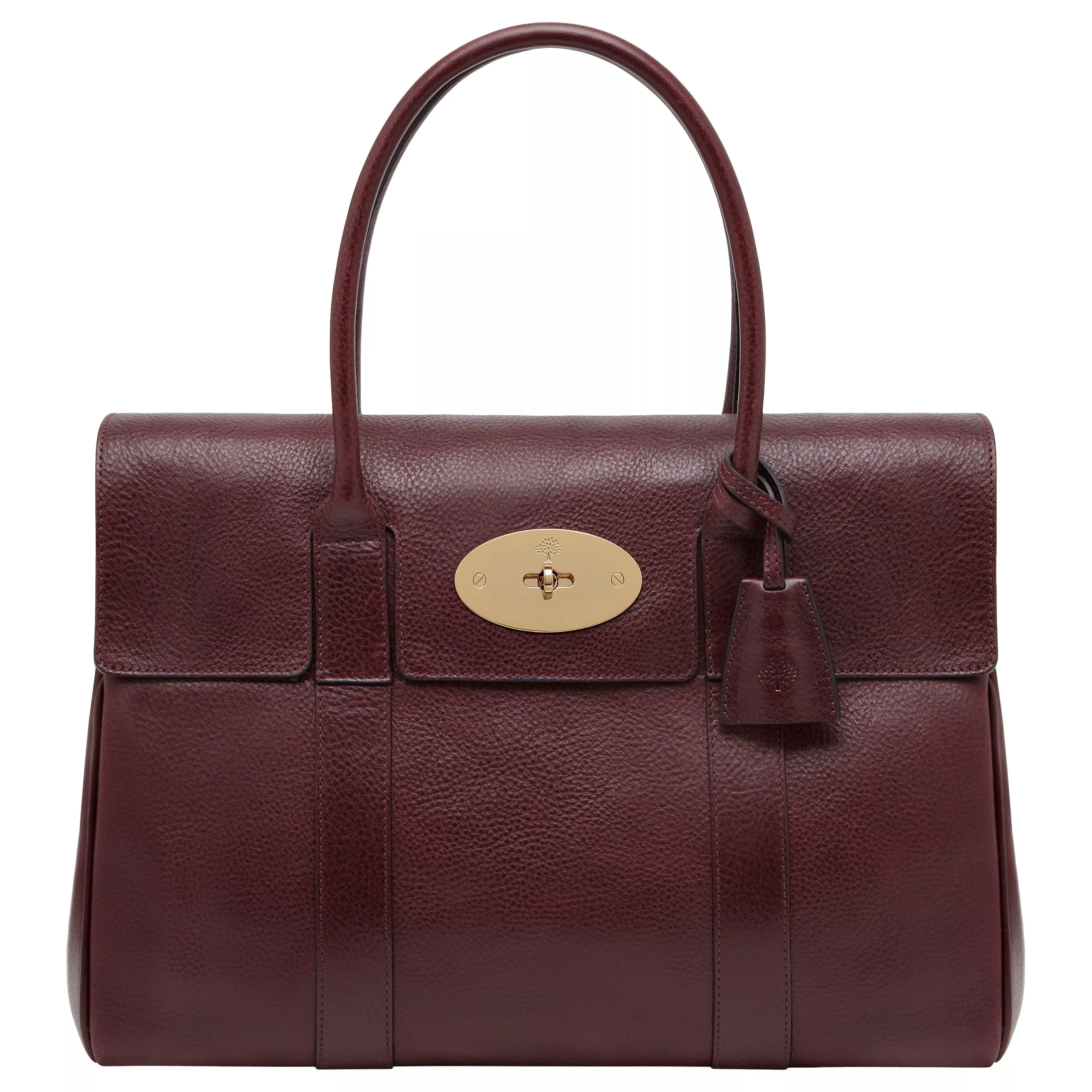 Mulberry Bayswater Coloured Veg Tanned Leather Grab Bag Oxblood