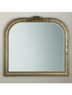 John Lewis Overmantel Bow Mirror, 95 x 106cm, Gold, Gold