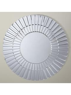 John Lewis Morello Round Bevelled Glass Wall Mirror, Clear, 100cm